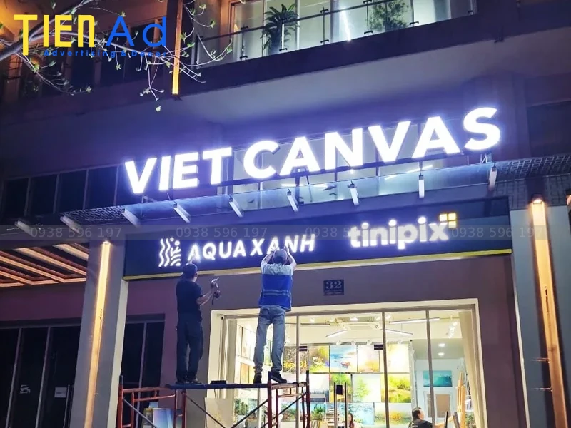 Chữ nổi mica đèn LED