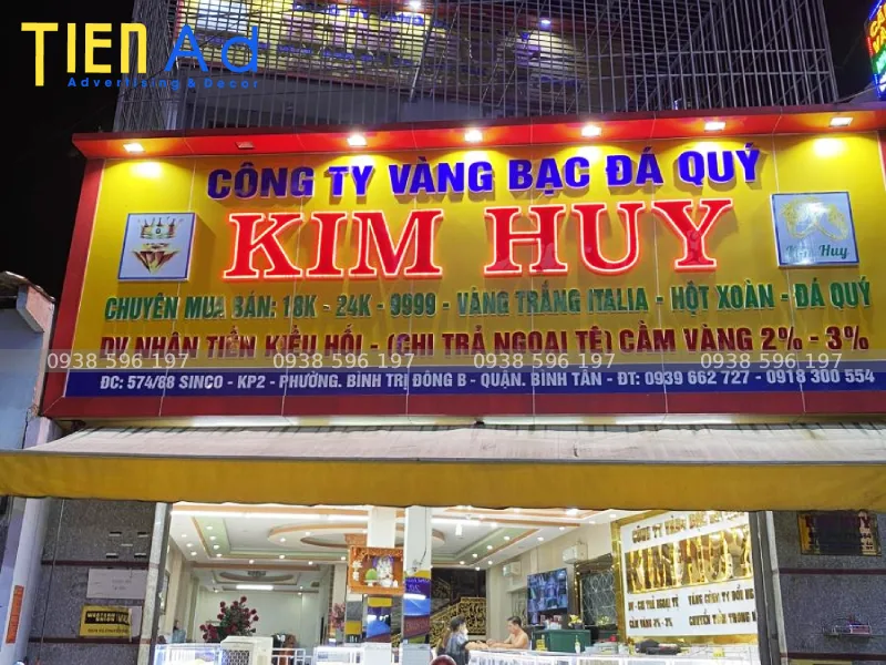 Đánh giá của khách hàng về bảng hiệu tiệm vàng do Quảng Cáo Tiến AD thực hiện
