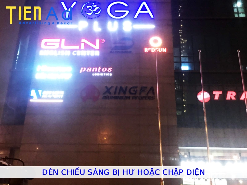 Đèn chiếu sáng bị hư hoặc chập điện
