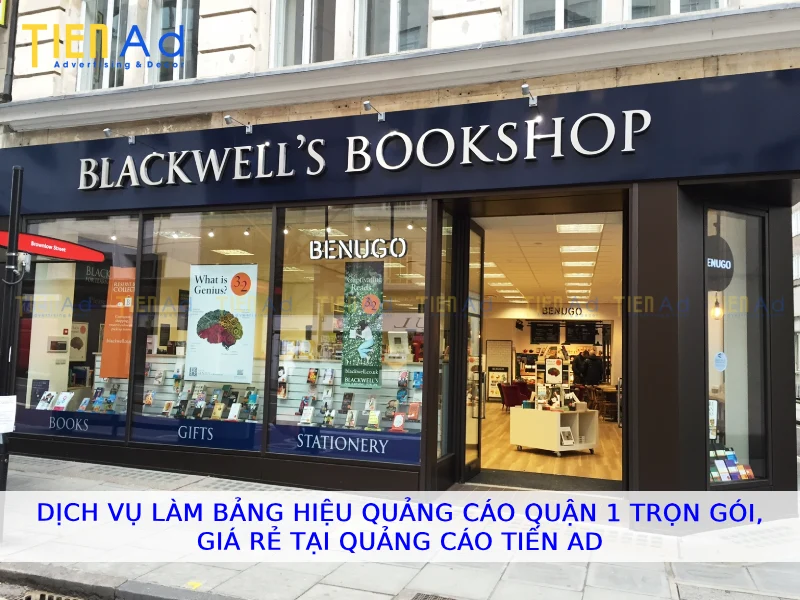 Dịch vụ làm bảng hiệu quảng cáo Quận 1 trọn gói giá rẻ tại Quảng Cáo Tiến AD
