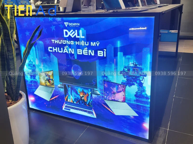 Đơn vị làm hộp đèn backlit film uy tín Quảng Cáo Tiến AD