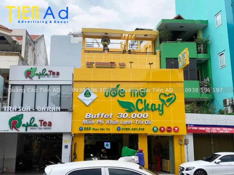 Đơn vị thi công bảng hiệu quán chay uy tín, giá rẻ tại TP.HCM