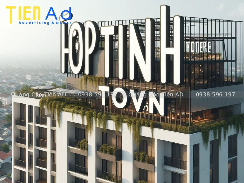 Dự án bộ chữ nổi nóc tòa nhà, TTTM ấn tượng - 4