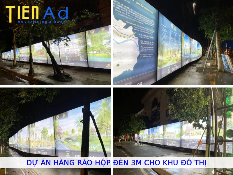 Dự án hàng rào hộp đèn 3M cho khu đô thị