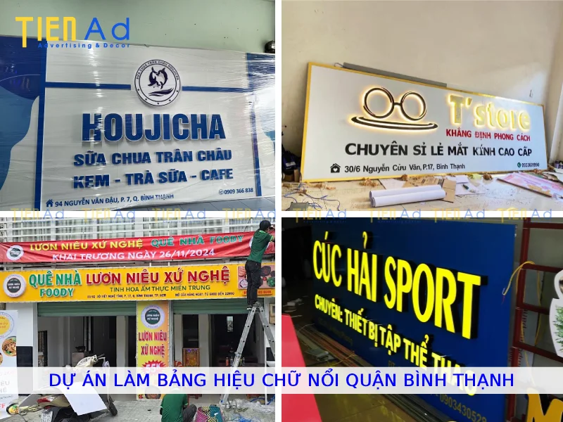 Dự án làm bảng hiệu chữ nổi Quận Bình Thạnh
