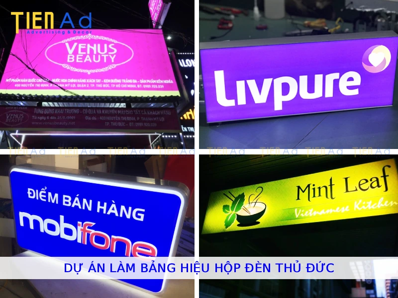 Dự án làm bảng hiệu hộp đèn Thủ Đức