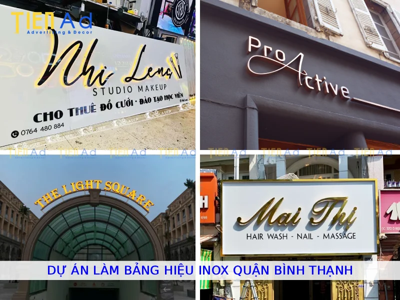 Dự án làm bảng hiệu inox Quận Bình Thạnh
