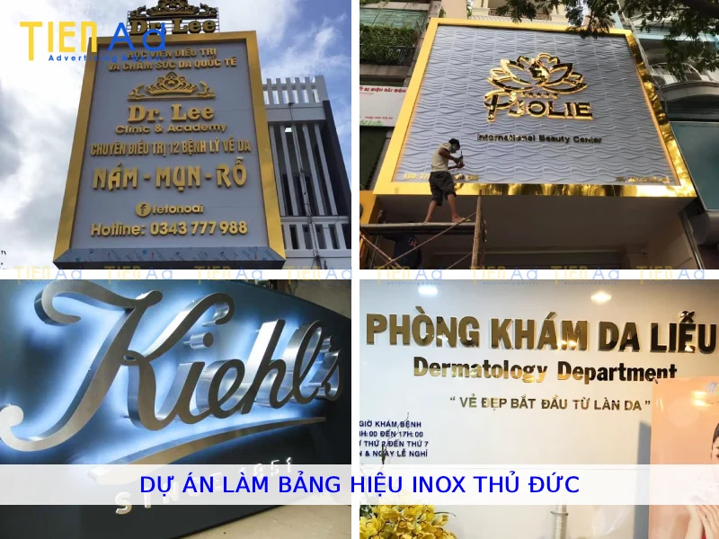 Dự án làm bảng hiệu inox Thủ Đức