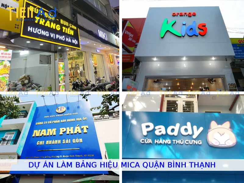 Dự án làm bảng hiệu mica Quận Bình Thạnh