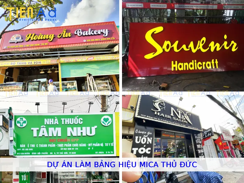 Dự án làm bảng hiệu mica Thủ Đức