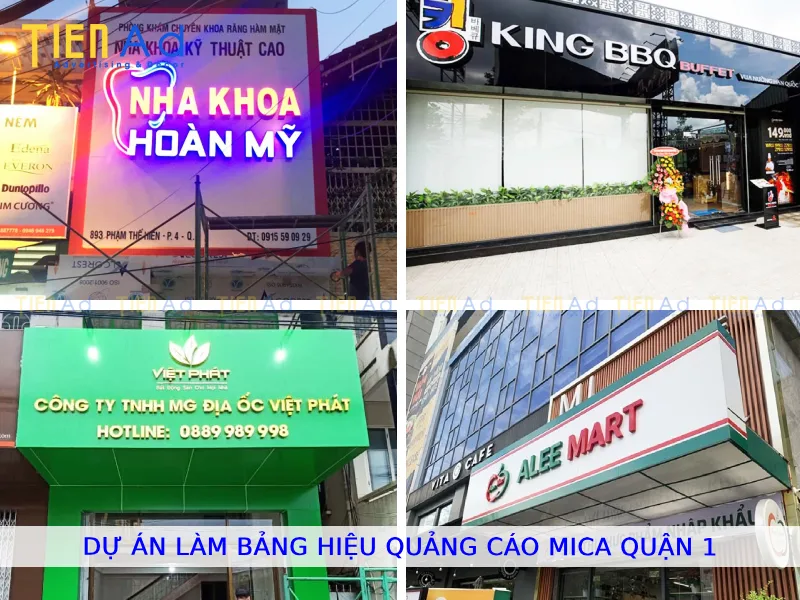 Dự án làm bảng hiệu quảng cáo mica Quận 1