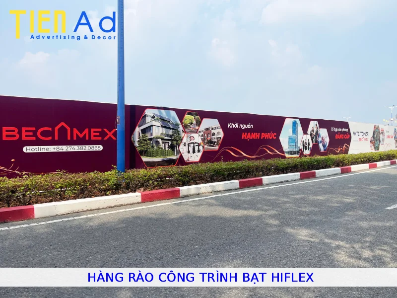 Hàng rào công trình bạt hiflex