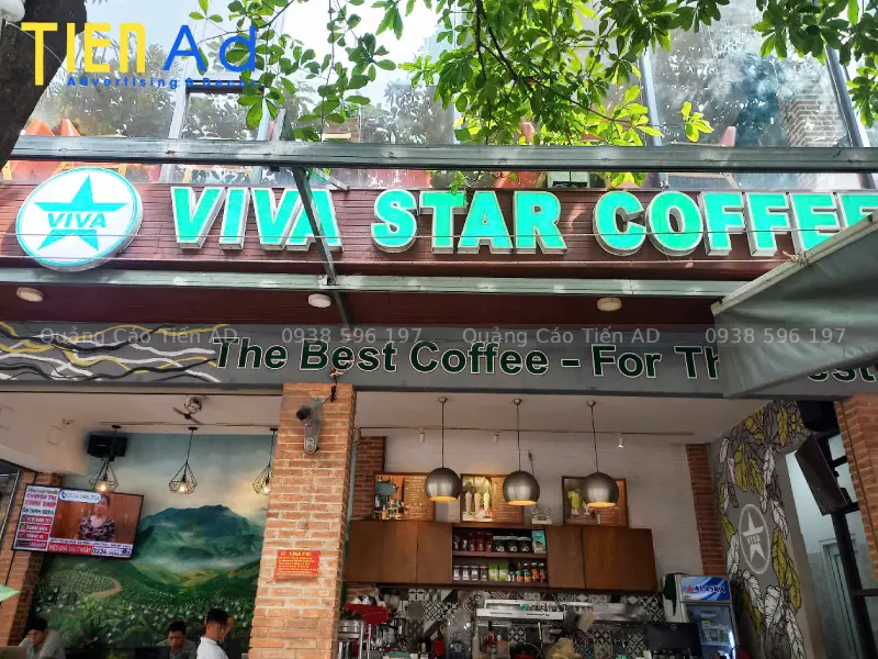 Hiệu quả dự án làm bảng hiệu Viva Star Coffee mang lại