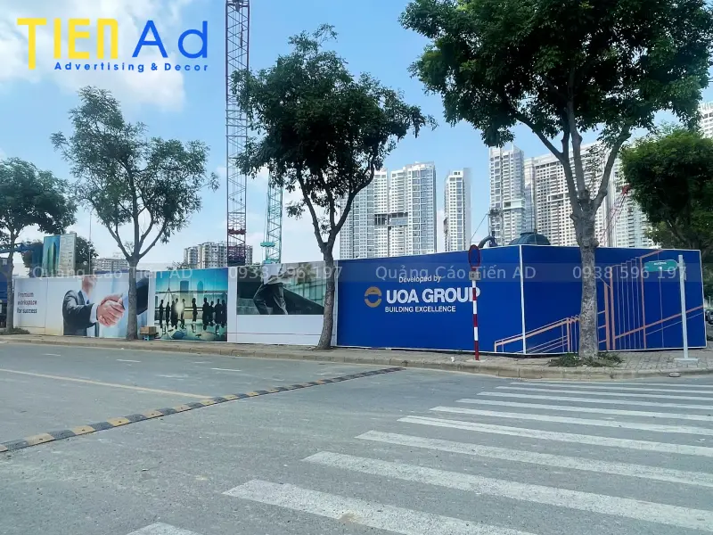 Hình ảnh dự án hàng rào công trình UOA Quận 7