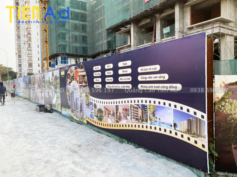 Hình ảnh hoàn thiện sau thi công hàng rào công trình cho Intresco dự án khu dân cư 13E