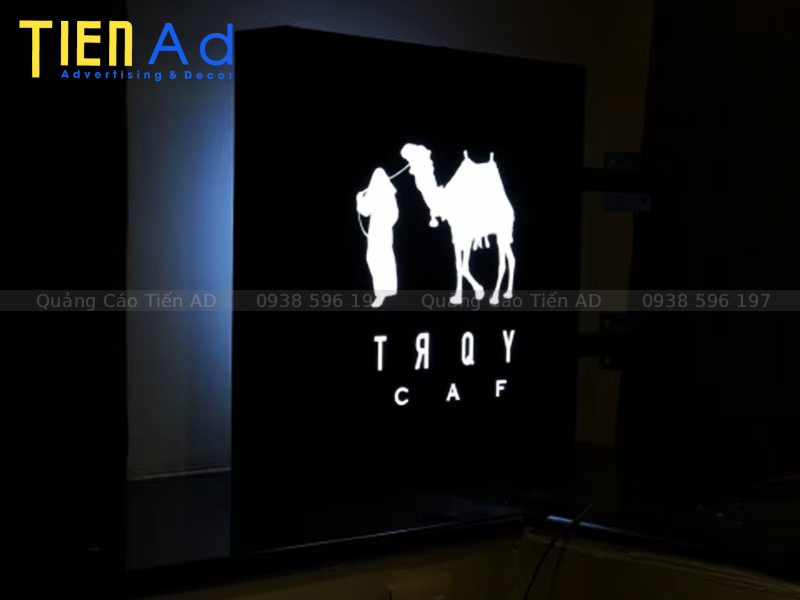 Hộp đèn alu âm bản đèn LED sáng tỏa