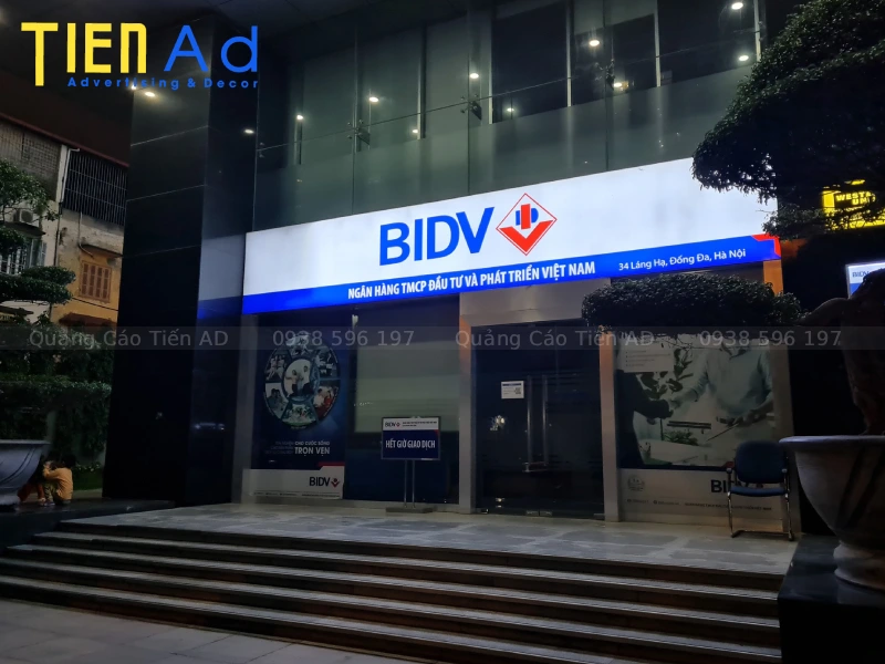 Hộp đèn bạt 3M ngân hàng BIDV