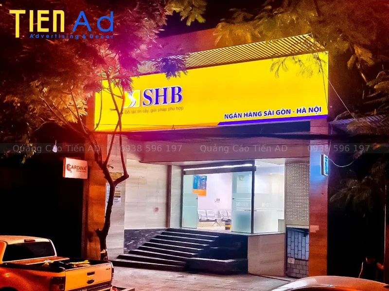 Hộp đèn bạt 3M ngân hàng SHB