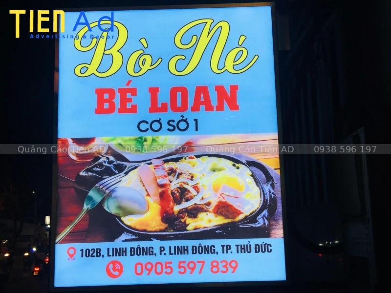 Hộp đèn bạt không gân - 2