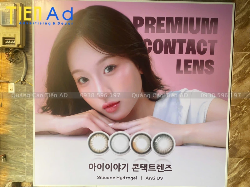 Hộp đèn bạt không gân in UV cửa hàng mắt kính EYEIYAGI - 2