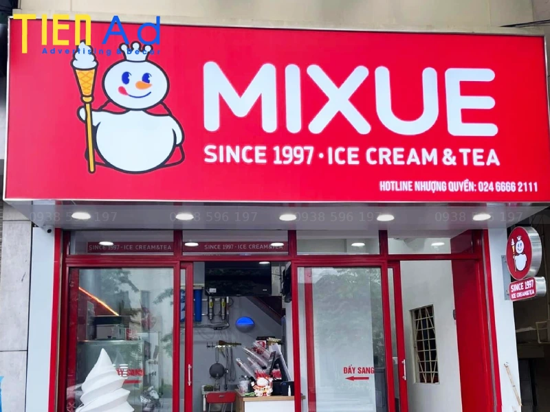 Hộp đèn hiflex Mixue