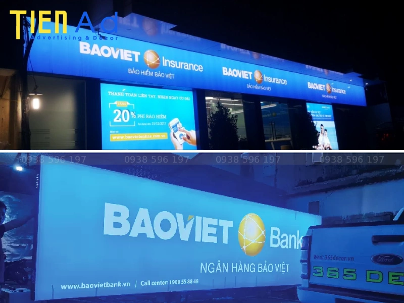 Hộp đèn hiflex bảo hiểm Bảo Việt