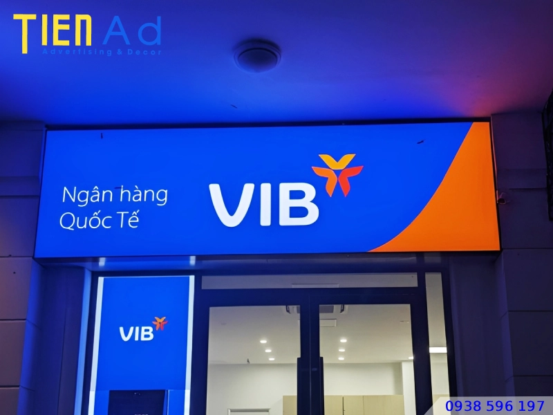 Hộp đèn quảng cáo ngân hàng VIB