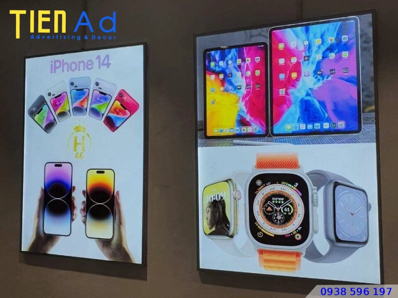 Hộp đèn quảng cáo thiết bị điện tử