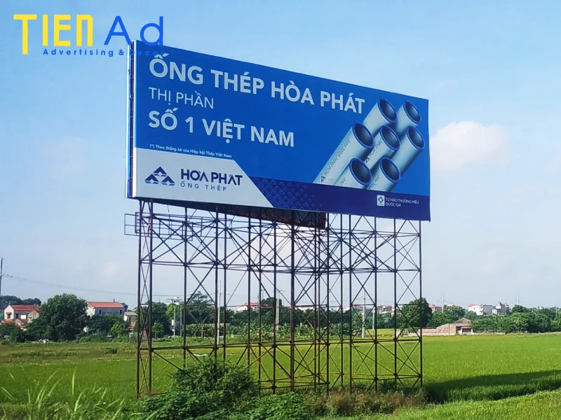 In UV bạt quảng cáo cho Hòa Phát