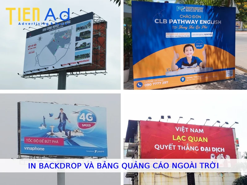 In backdrop và bảng quảng cáo ngoài trời