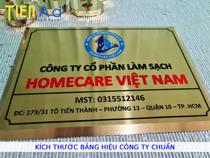 Kích thước bảng hiệu công ty chuẩn