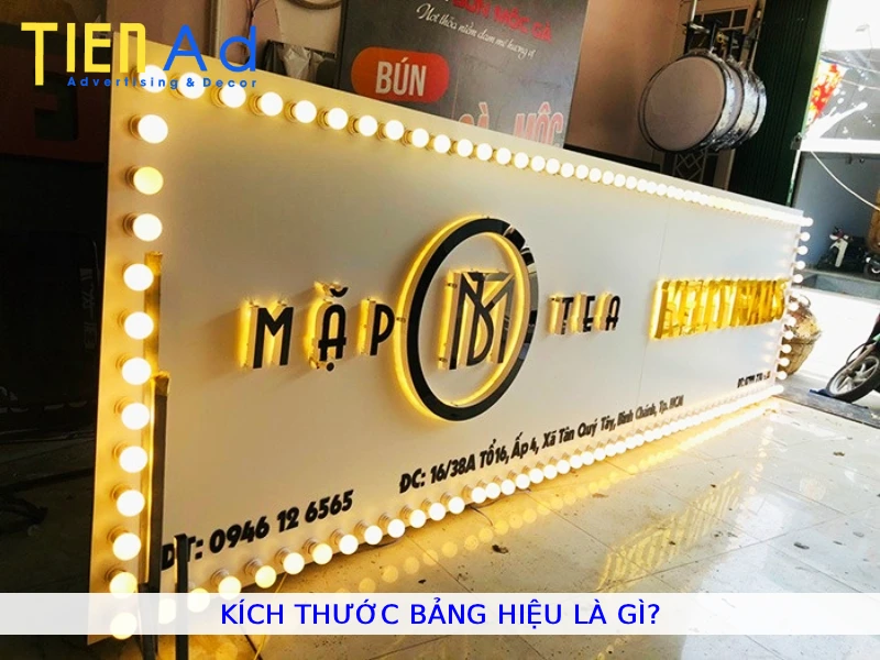 Kích thước bảng hiệu là gì