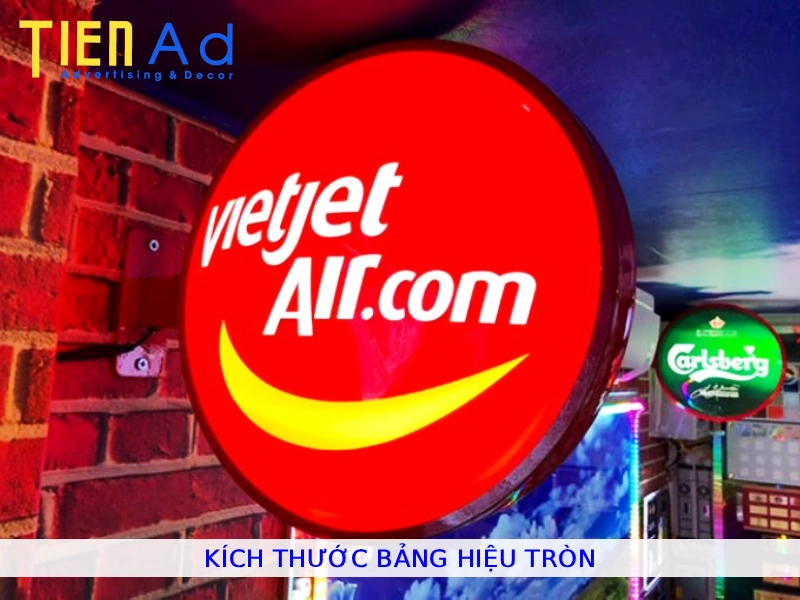 Kích thước bảng hiệu tròn
