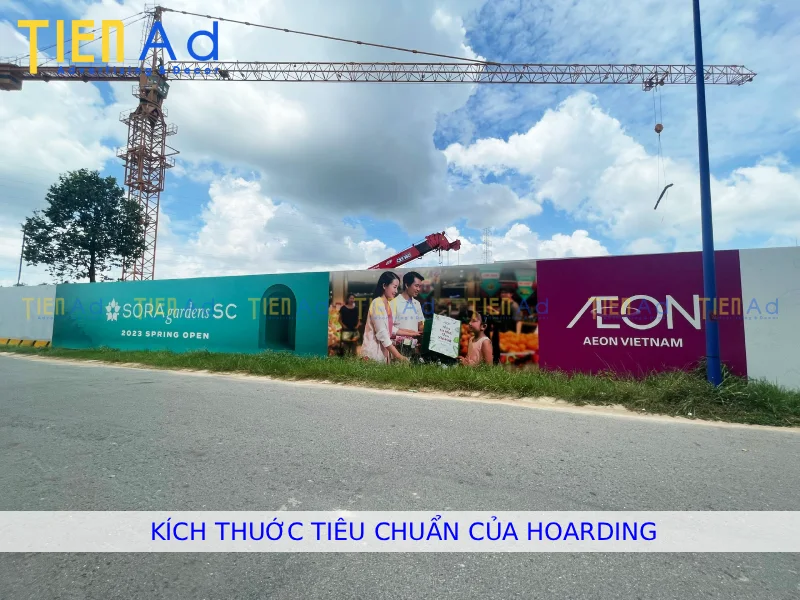 Kích thước tiêu chuẩn của hoarding