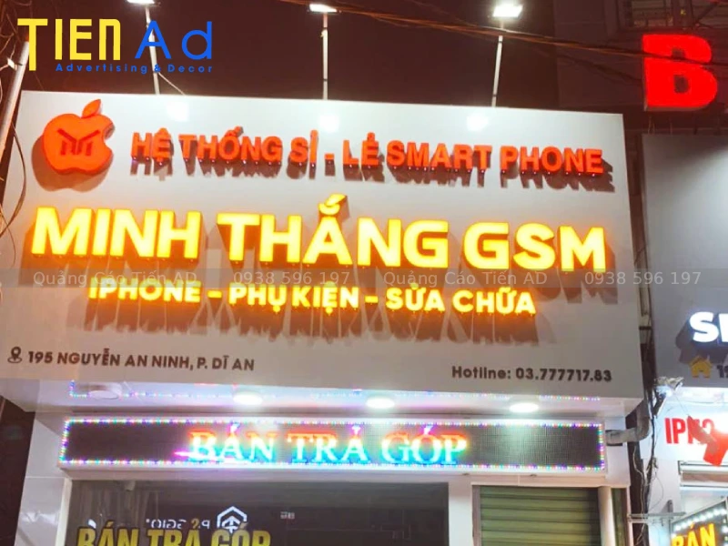 Kinh nghiệm giúp bảng hiệu alu chữ nổi đèn LED luôn bền đẹp theo thời gian