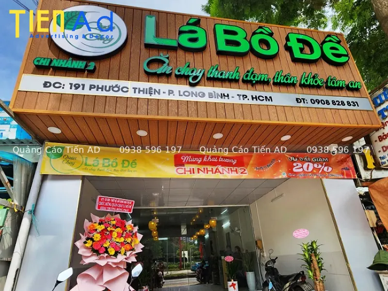 Kinh nghiệm thiết kế bảng hiệu quán chay đẹp và chuyên nghiệp