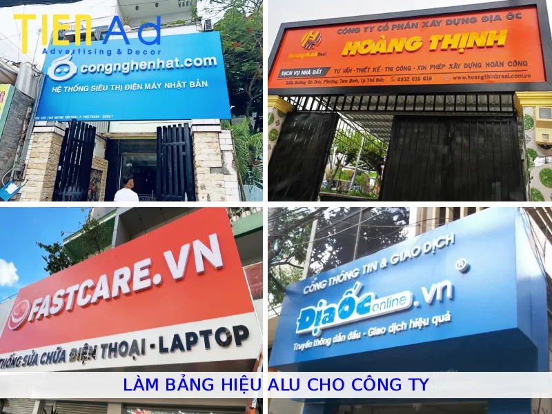 Làm bảng hiệu alu cho công ty