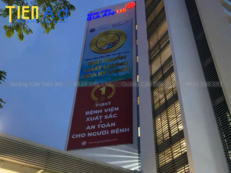 Làm bảng hiệu bệnh viện Gia An 115 ở Bình Tân - 4