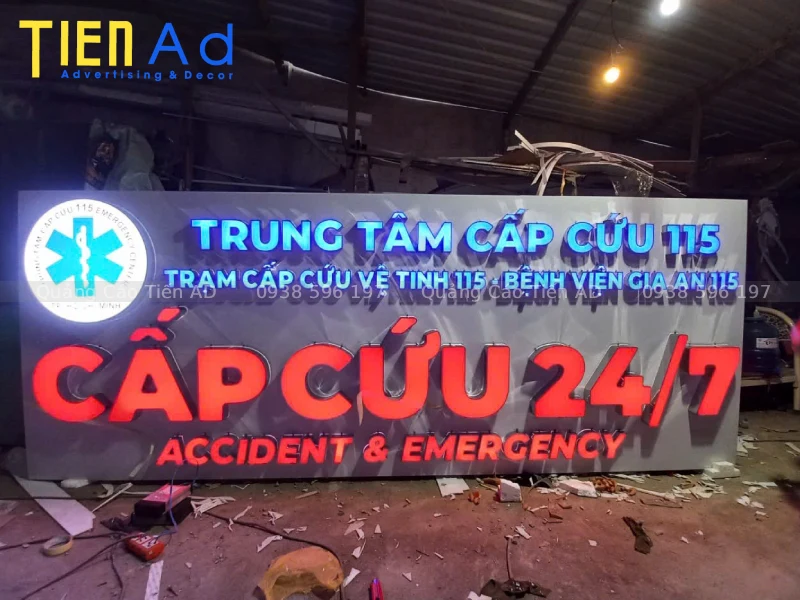 Làm bảng hiệu bệnh viện Gia An 115 ở Bình Tân - 8