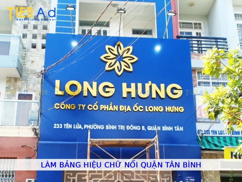 Làm bảng hiệu chữ nổi Quận Tân Bình