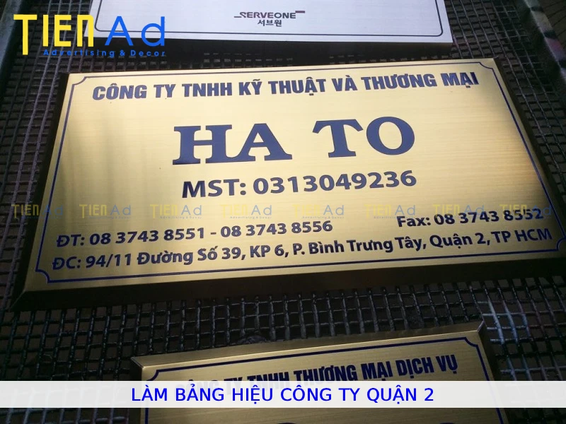 Làm bảng hiệu công ty Quận 2