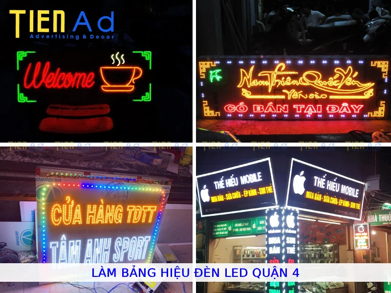 Làm bảng hiệu đèn LED Quận 4