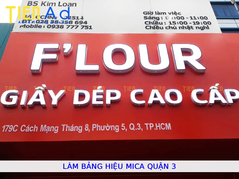 Làm bảng hiệu mica Quận 3