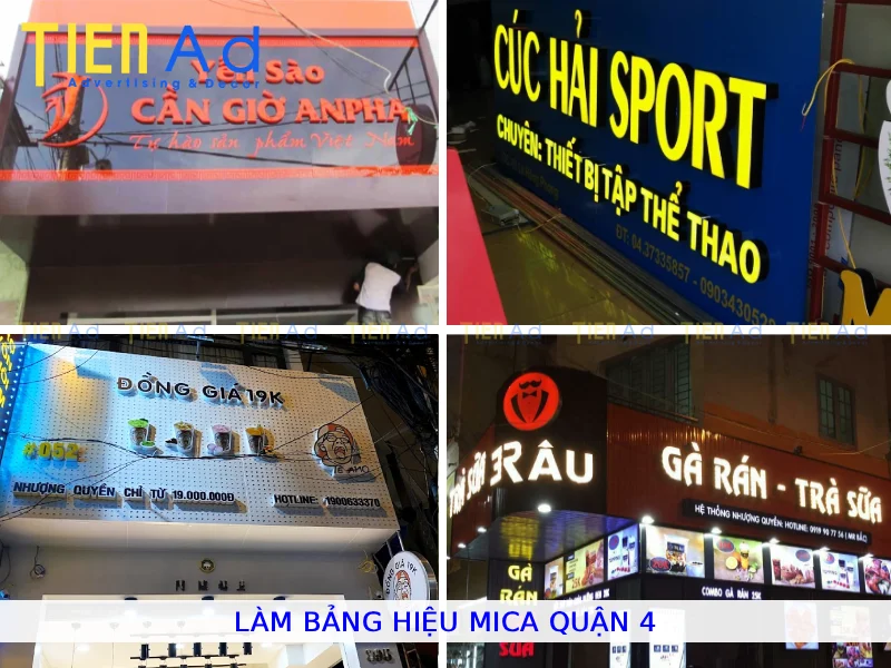 Làm bảng hiệu mica Quận 4