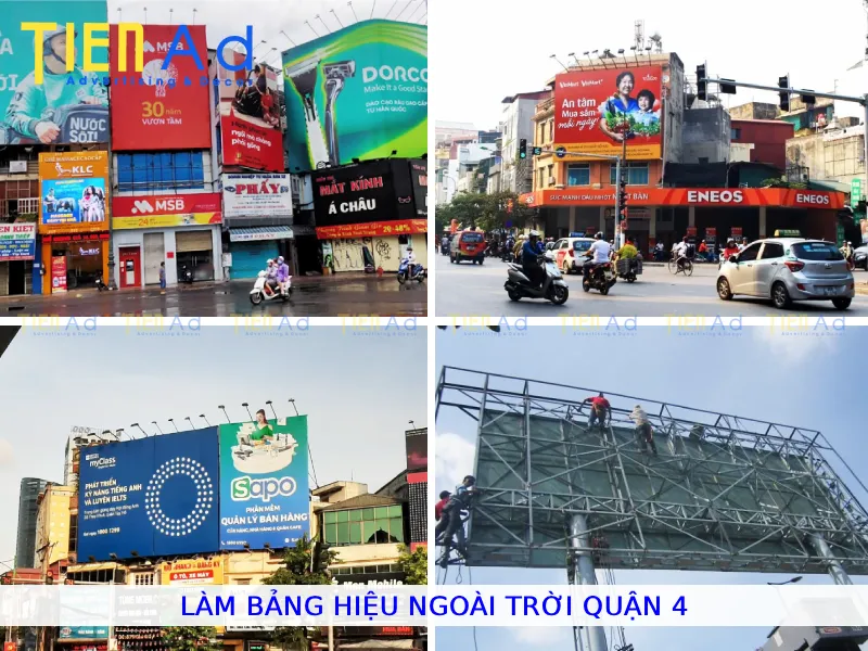 Làm bảng hiệu ngoài trời Quận 4