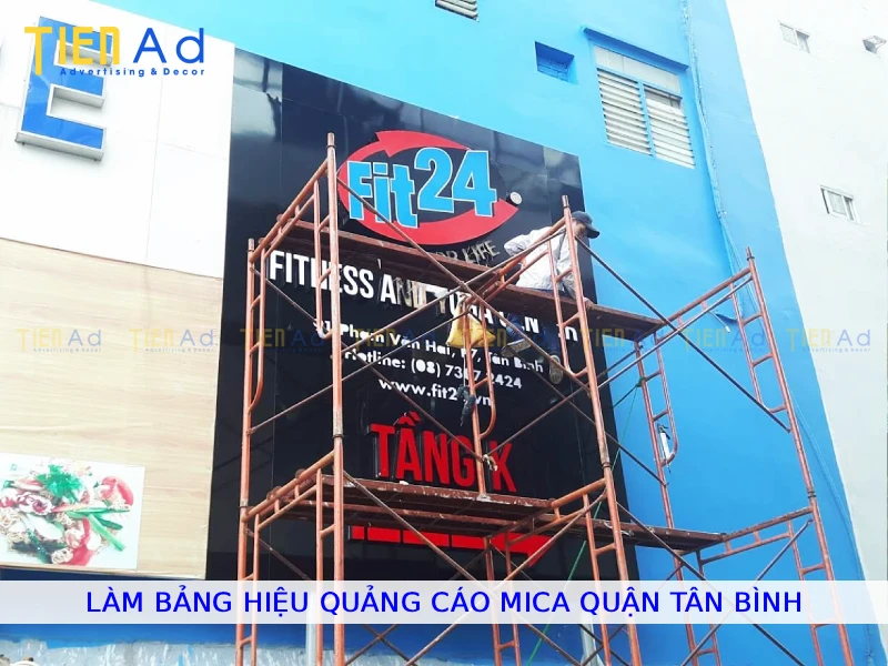 Làm bảng hiệu quảng cáo mica quận Tân Bình