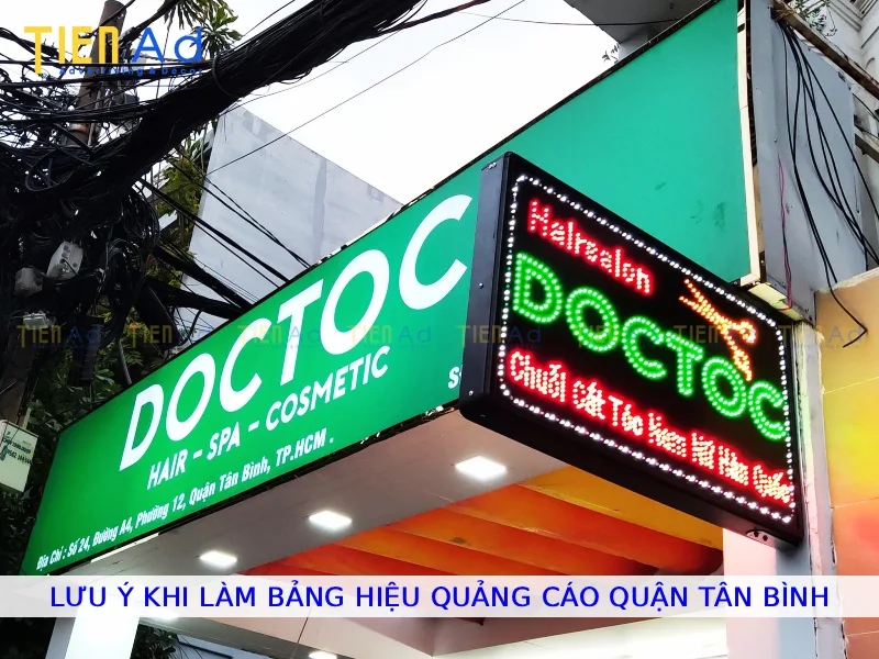 Lưu ý khi làm bảng hiệu quảng cáo Quận Tân Bình