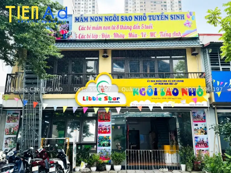 Lưu ý quan trọng khi chọn màu sắc và hình ảnh cho biển quảng cáo mầm non