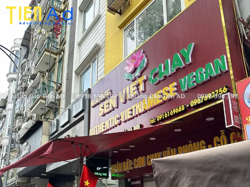 Mẫu bảng hiệu quán chay - 4
