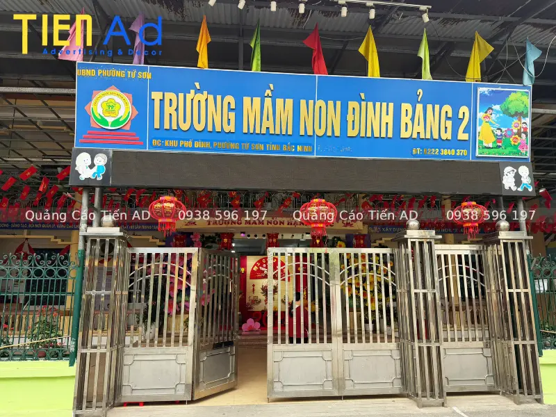 Mẫu bảng hiệu trường mầm non - 1